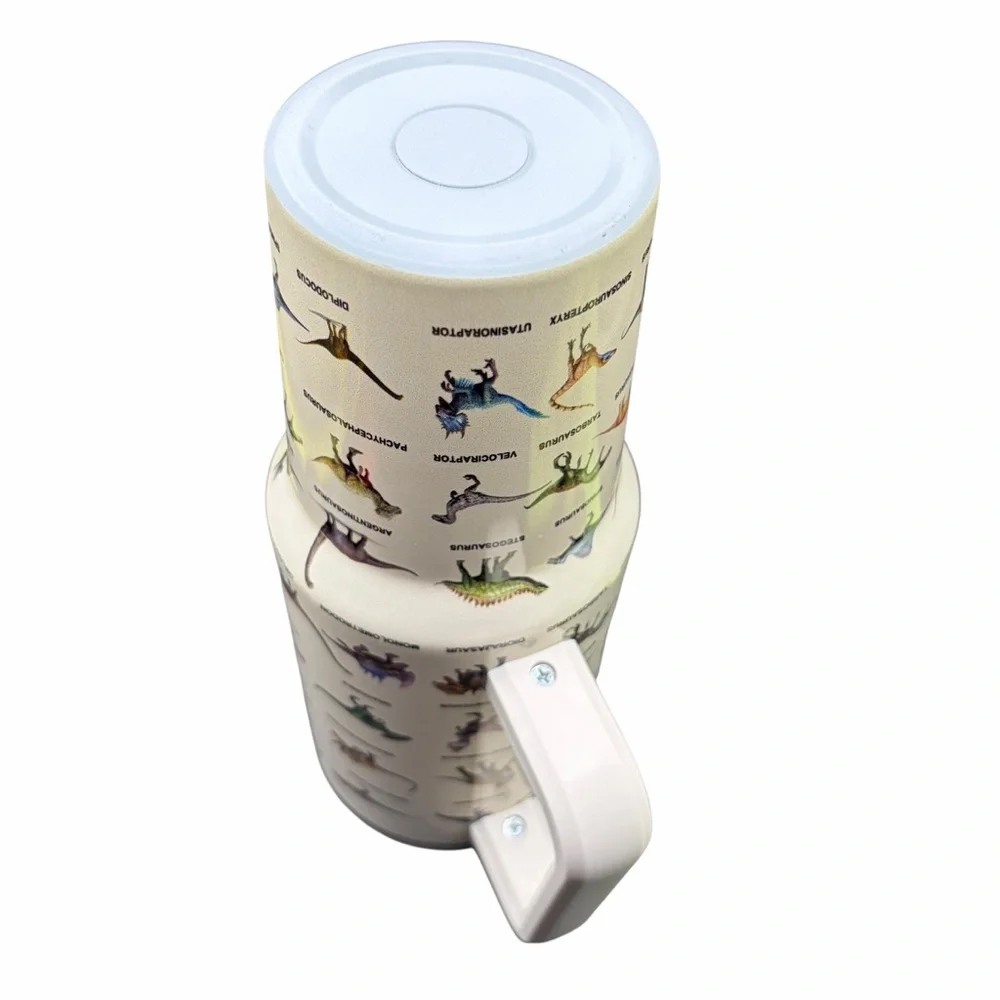 DINOSAUR JUMBO 64 OZ STAINLESS STEEL TRAVEL TUMBLER WITH HANDLE & SLIDE LID